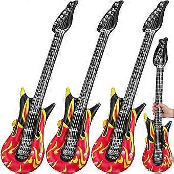 4Pcs Interesting Inflatable Instruments Pool Inflatable Toys Kids Inflatable Guitar Party Ornaments