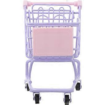 Shopping Cart Toy Small Shopping Cart for Decor Lavender Iron Desk Decoration