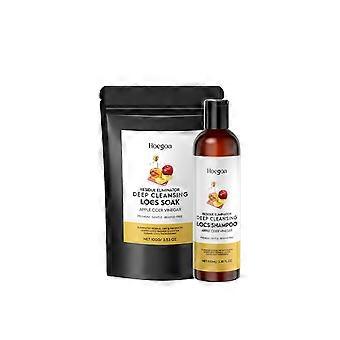Verfrissende haarverzorgingsset met appelazijn, voor het reinigen van vlechten. De ingrediënten van appelazijn zijn mild en reinigend voor de hoofdhuid.