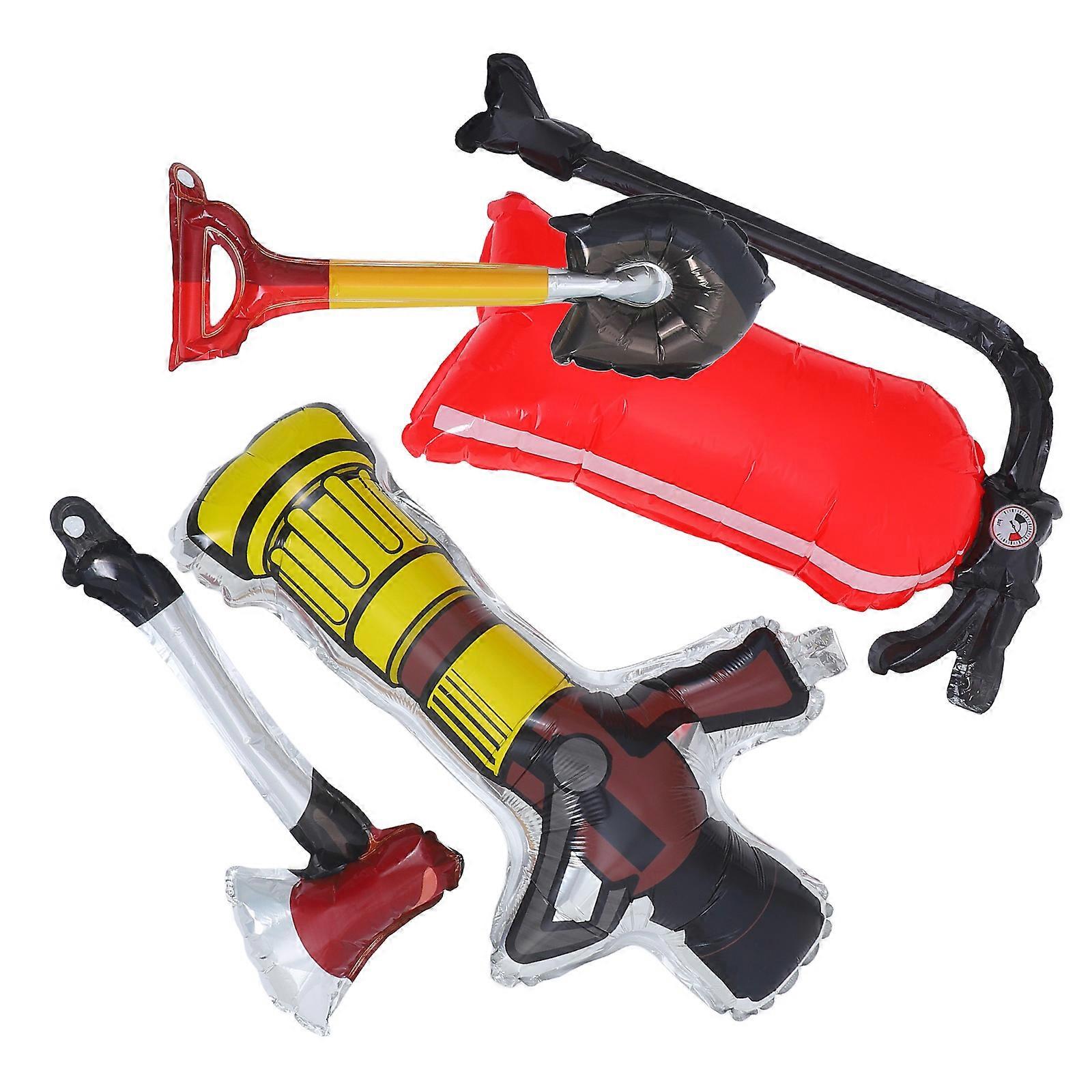 Firefighting Party Balloons Extinguisher Props Inflatable 4Pcs Set