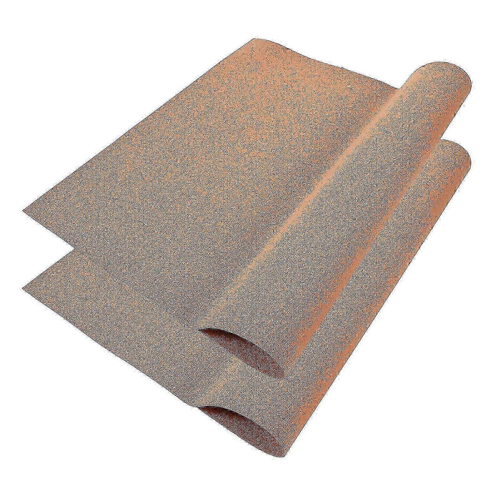 Shelf Liner Cork Sheets For Kitchen Cabinets Noise Reduction Protect Delicate Items High Density Composition Rectangular Simple Design 2Pcs