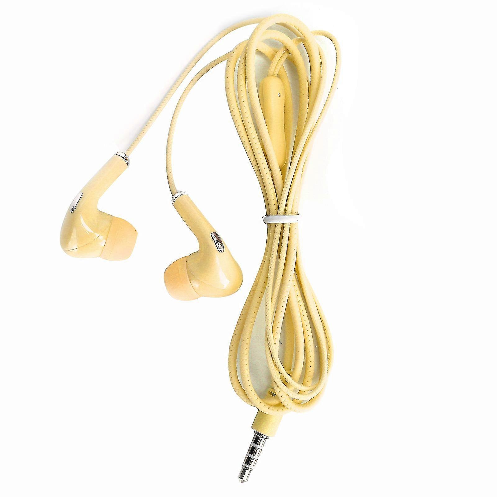 Auricular Deportivo, Cable, Micrófono, Amarillo