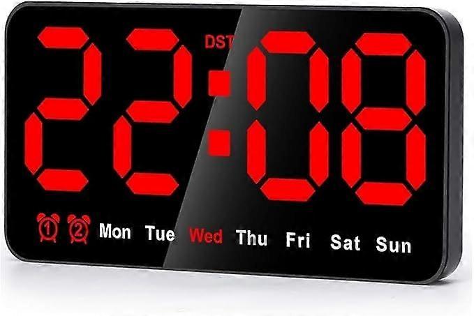 Led Digital Wall Clock With Large Display Silent Time Display