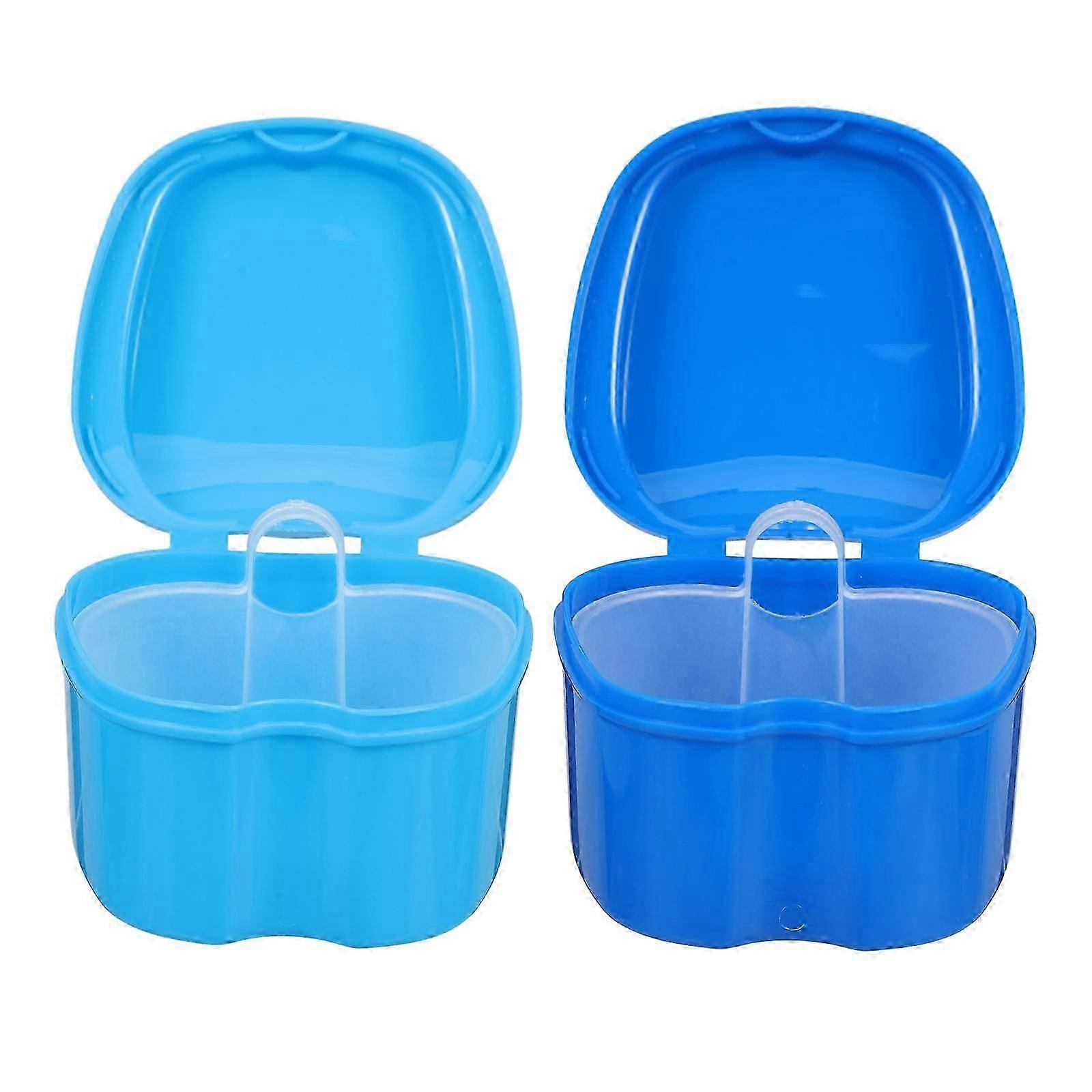 Portable Denture Storage Box with Filter Layer for Retainer Use