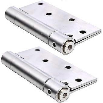 4 Inch Comfort Self-closing Stainless Steel Single Spring Door Hinge (pack Of 1 Pair)