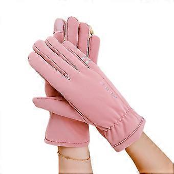Shxx Damen-Winterhandschuhe mit Touchscreen, warm, Thermo-Futter, weiches Futter, elastische Manschette, SMS-Handschuh, C1025-207