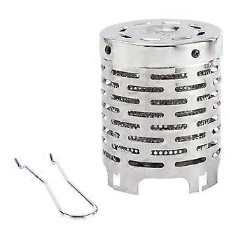 Portable Stainless Steel Camping Stove Heating Cover for Outdoor Hiking Traveling, Lightweight with Handle, 12cmx14.7cm