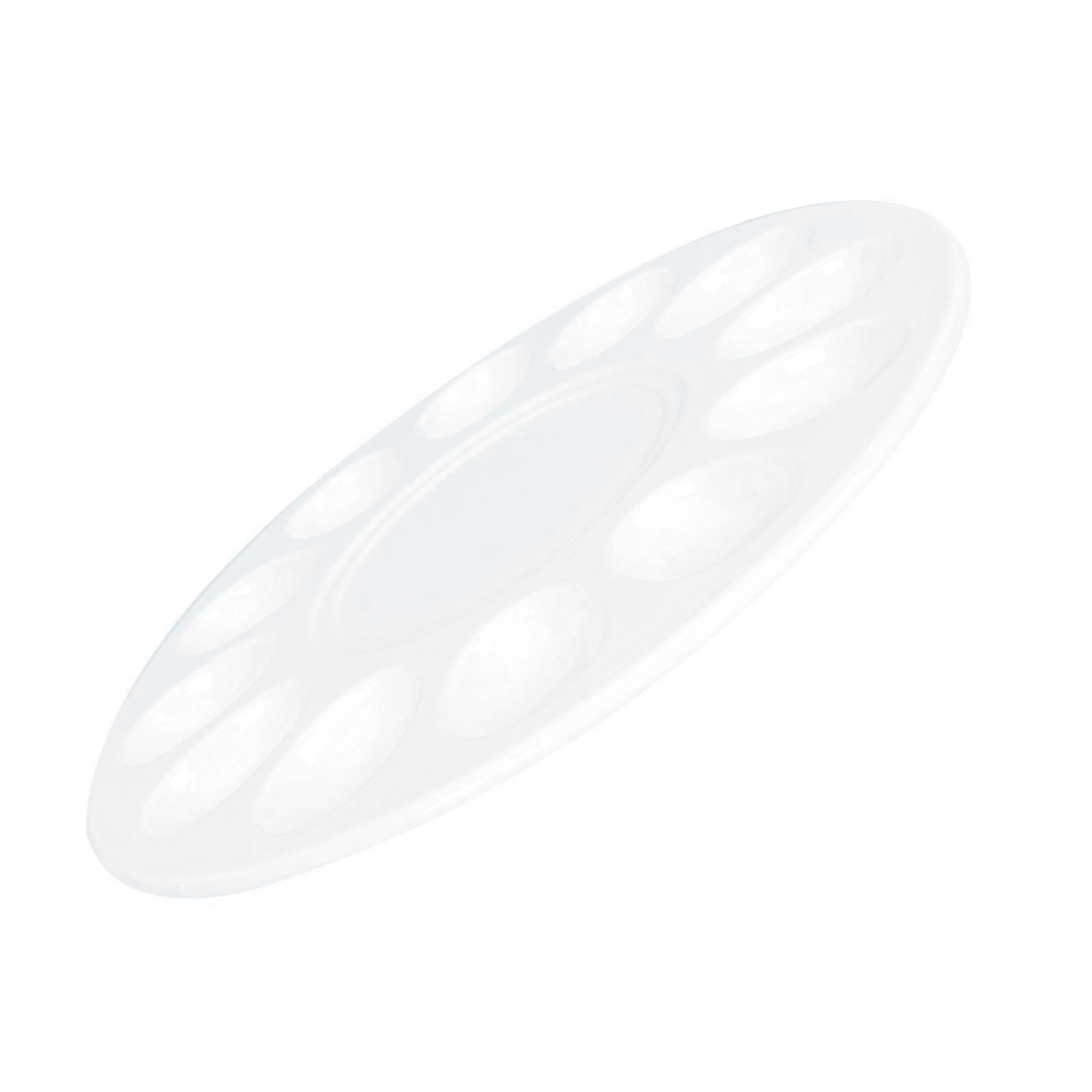 Egg Plate for Deviled Eggs Egg Storage Holder for Kitchen White