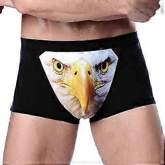 Men's Underwear Fashion 3D Wolf Head Printed Briefs Underpants Funny Eagle Patterned Boxers Shorts