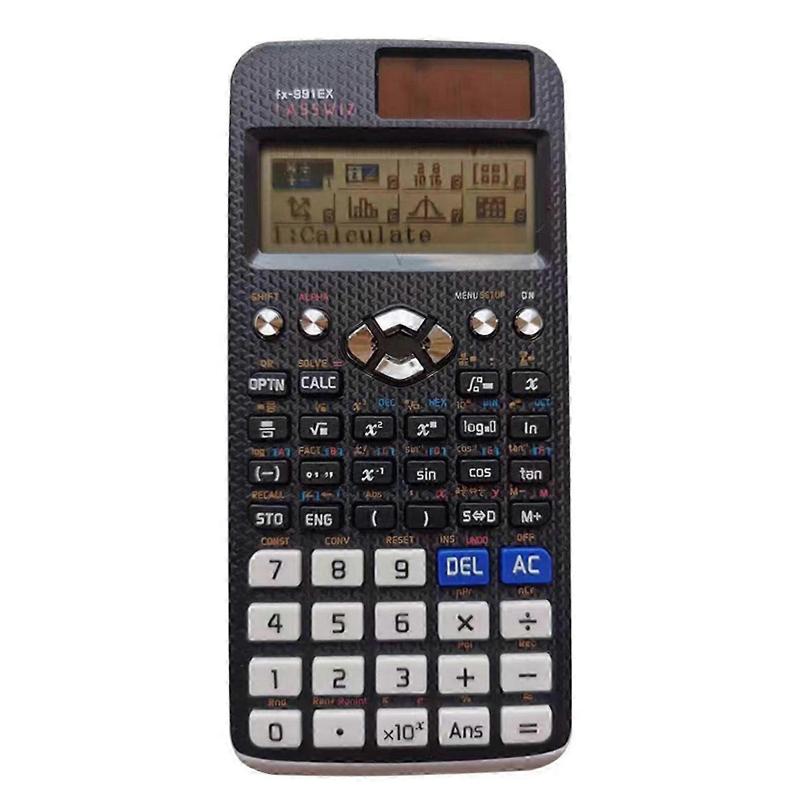 Scientific Calculator 552 Functions for Complex Math Problems and Statistical Solution for Educational Purposes  Black