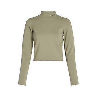 Calvin Klein Womens/Ladies Milano Logo Mock Neck Crop Top