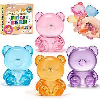 Pack Stressbjörn Squishy Ball, Sockerfyllda Gummileksaker, Taba-leksaker för barn, Lugnande bollar med hög densitet - Mjuka klämfestgåvor, Födelsedagspresent