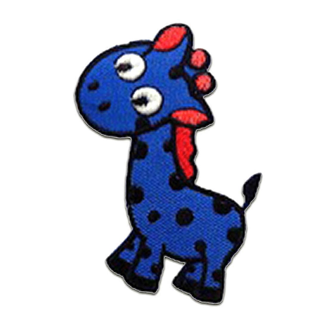 Patch Giraffe Animal Kids Blue 7.5x5.3cm Patch Iron On Patch