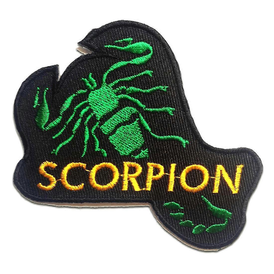 Patch / Thermocollant Patch - Horoscope Scorpion - Vert - 9 x 8 - Appliques Patch
