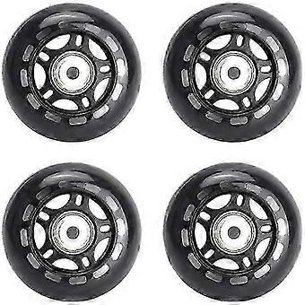 Inline Skate Wheels 70mm 4 Pack Black with Bearings for Indoor and Outdoor Use AQ