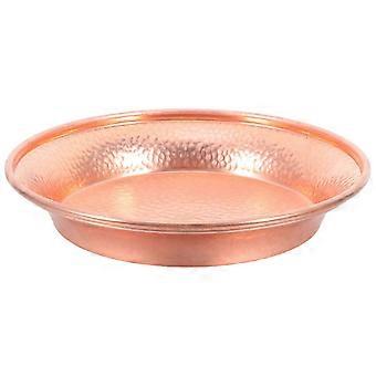 Koperen kattenbak - Stabiele, handgehamerde metalen voer- en waterbak voor huisdieren - 15 cm decoratieve sieradenbak, geschikt voor entree of feestdecoratie