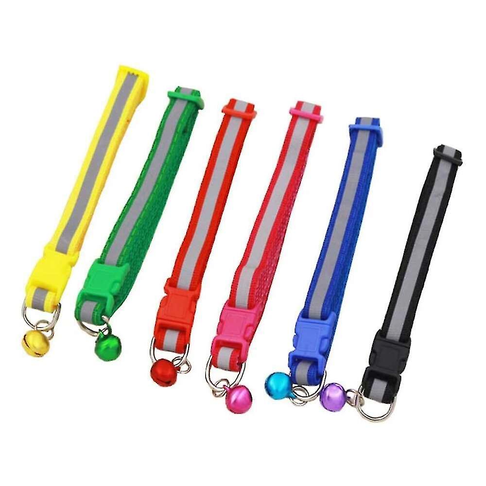 6pcs/pack Kawaii Eyecatching Adjustable Lovely Reflective Pet Collar Cat Collar