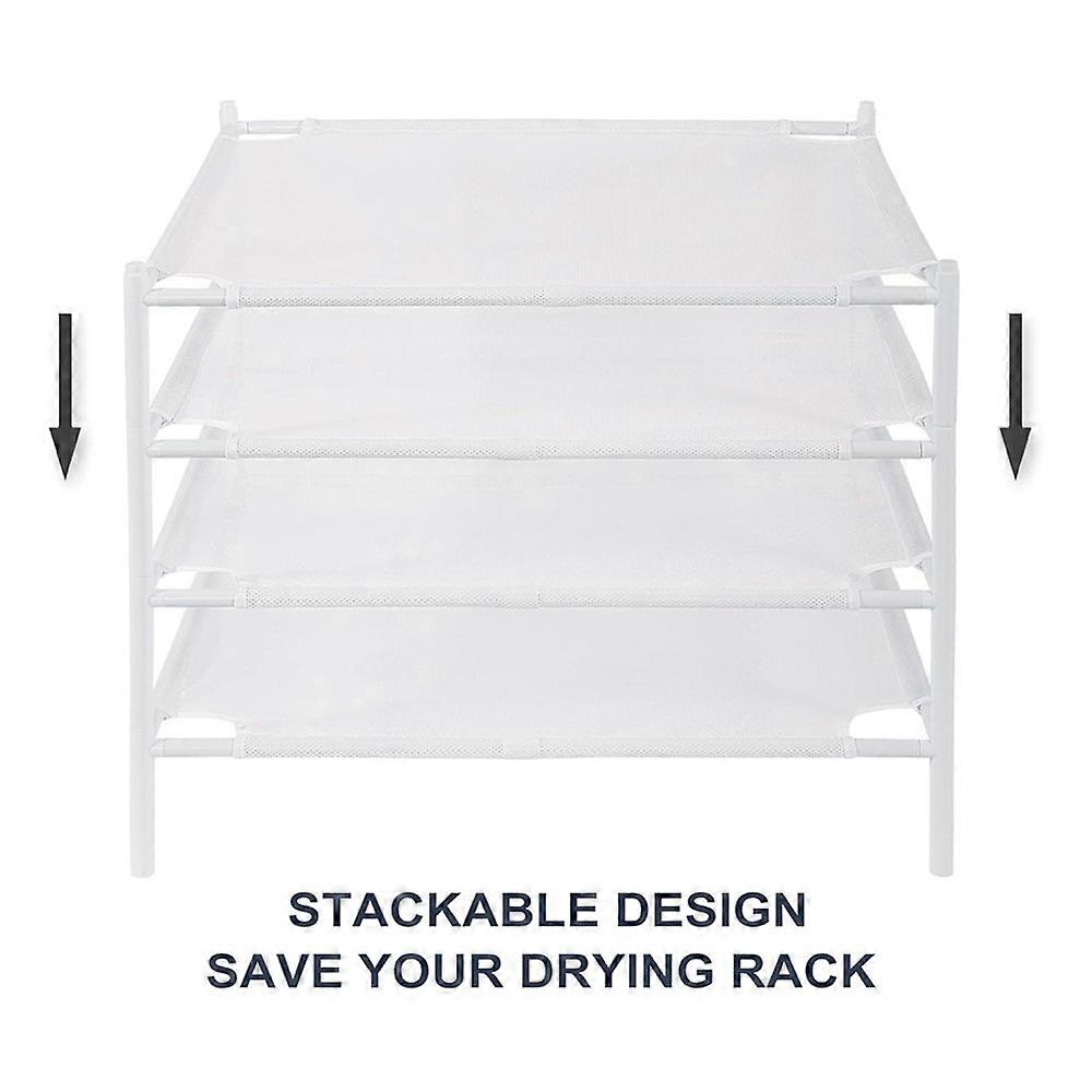 Sweater Drying Rack, 4-Pack Stackable Mesh Clothes Drying Rack, Laundry Drying Rack for Sweaters, Socks, Toys