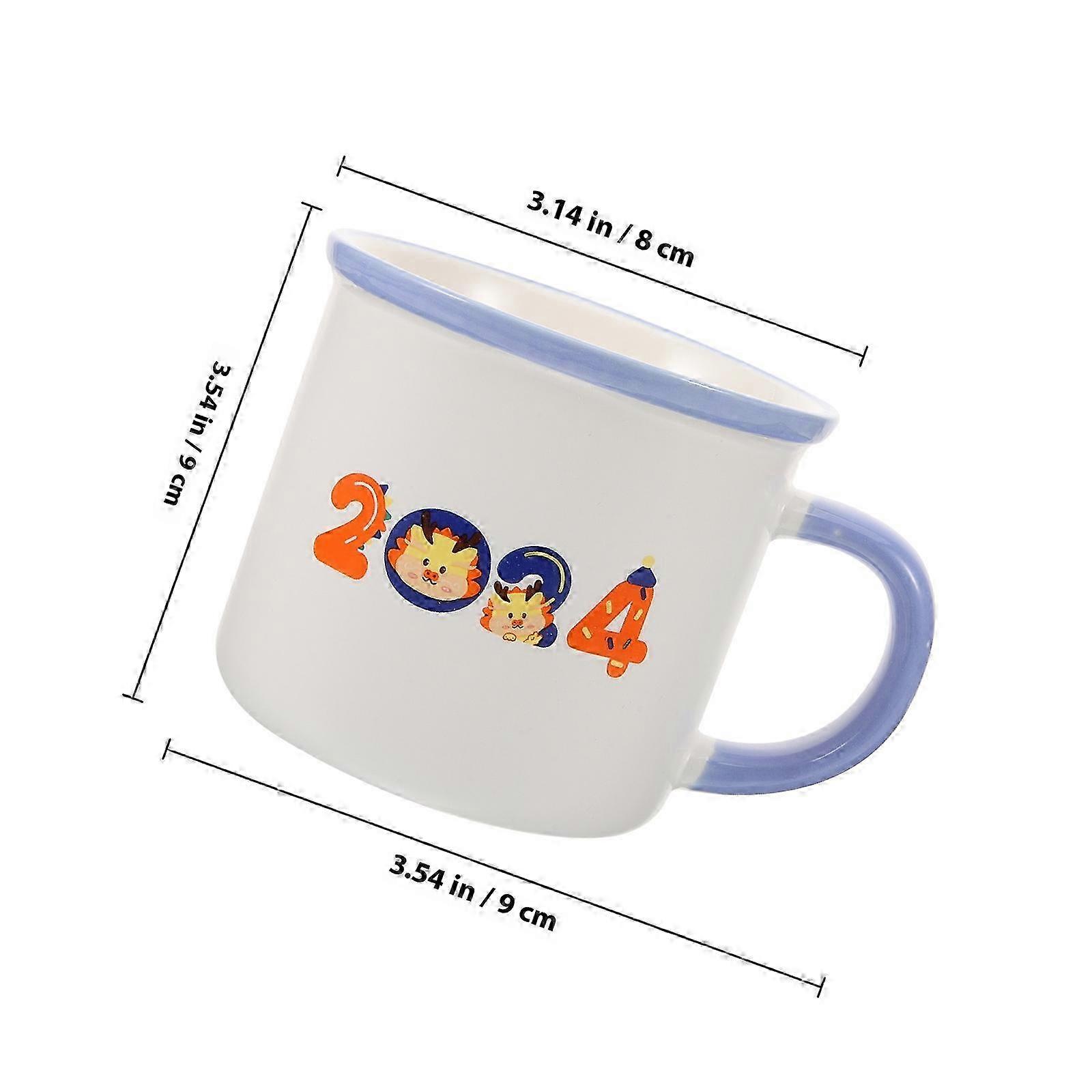 2024 Pattern Ceramic Coffee Mug for Office Use with Handle