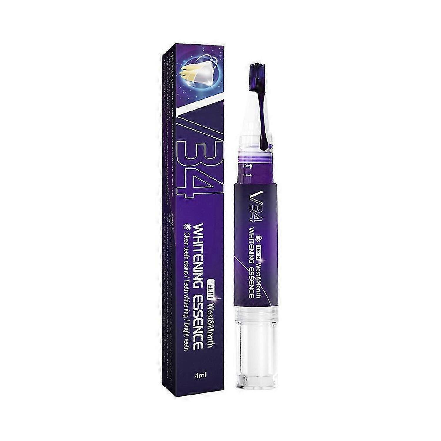 TeethWhiteningGelPenPurpleToothpasteBrighteningEssenceRemoveE