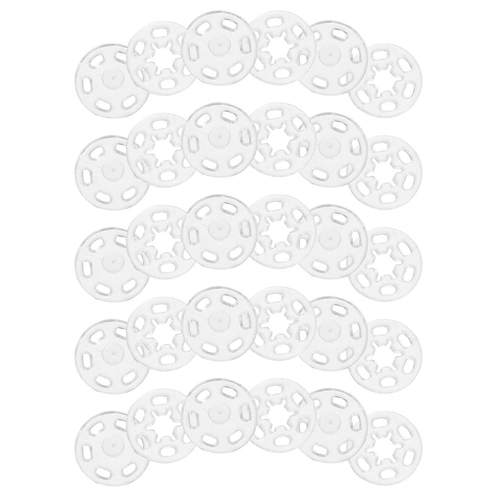 2 Bags Transparent Plastic Concealed Buttons Practical Clothes Snap Buttons