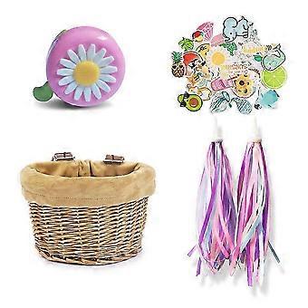 Kids Bike Basket Bicycle D-Shaped Baskets Child Scooter Front Storage Basket for Cycling Accessories
