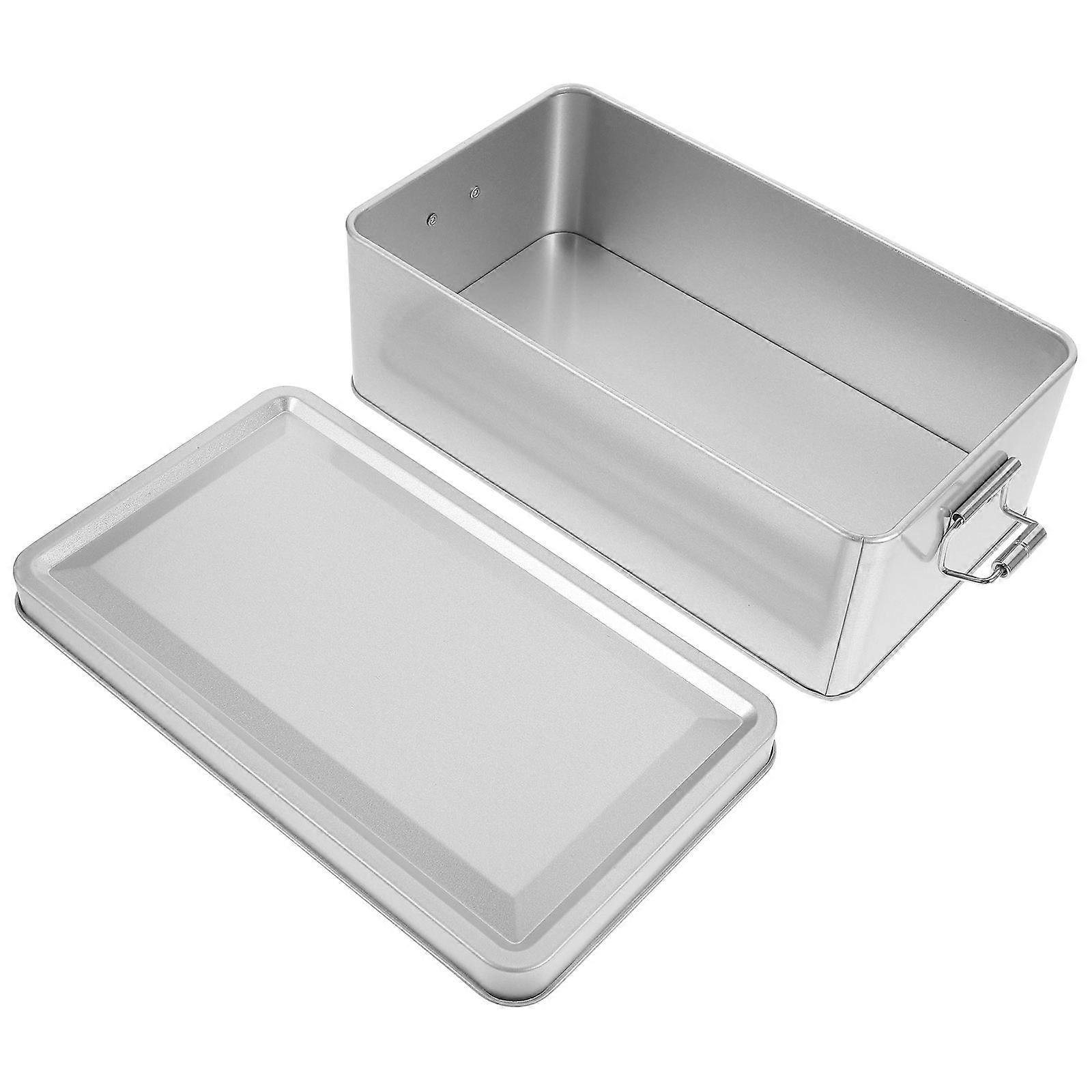 Vintage Silver Tinplate Storage Box for Candy Storage Container