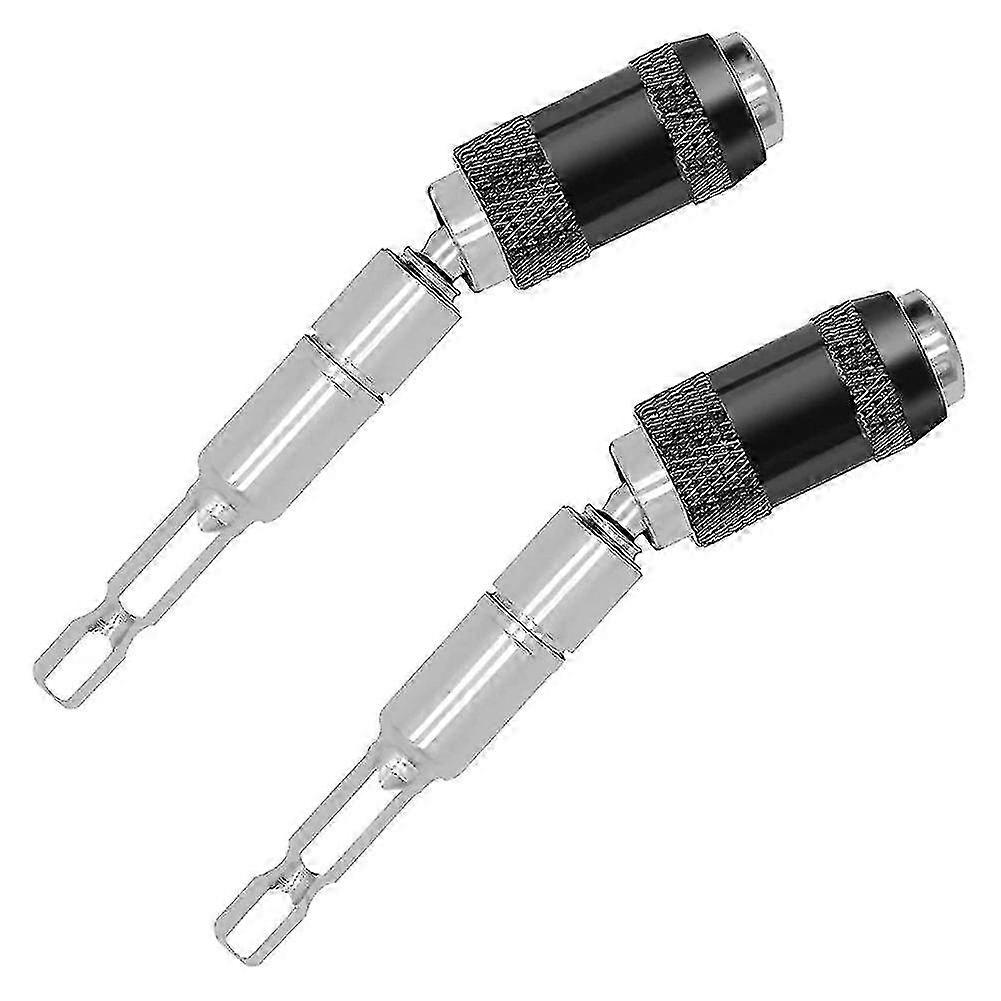 2 Pack Pivoting Bit Tip Holder, Magnetic Screw Drill Tip 1/4inch Hex , Quick Change Locking Bit Hol