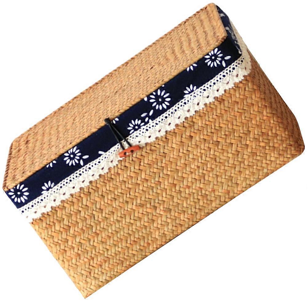 Rectangular Book Organizing Basket 2Pcs Perfect For Desktop Storage Light Yellow Material