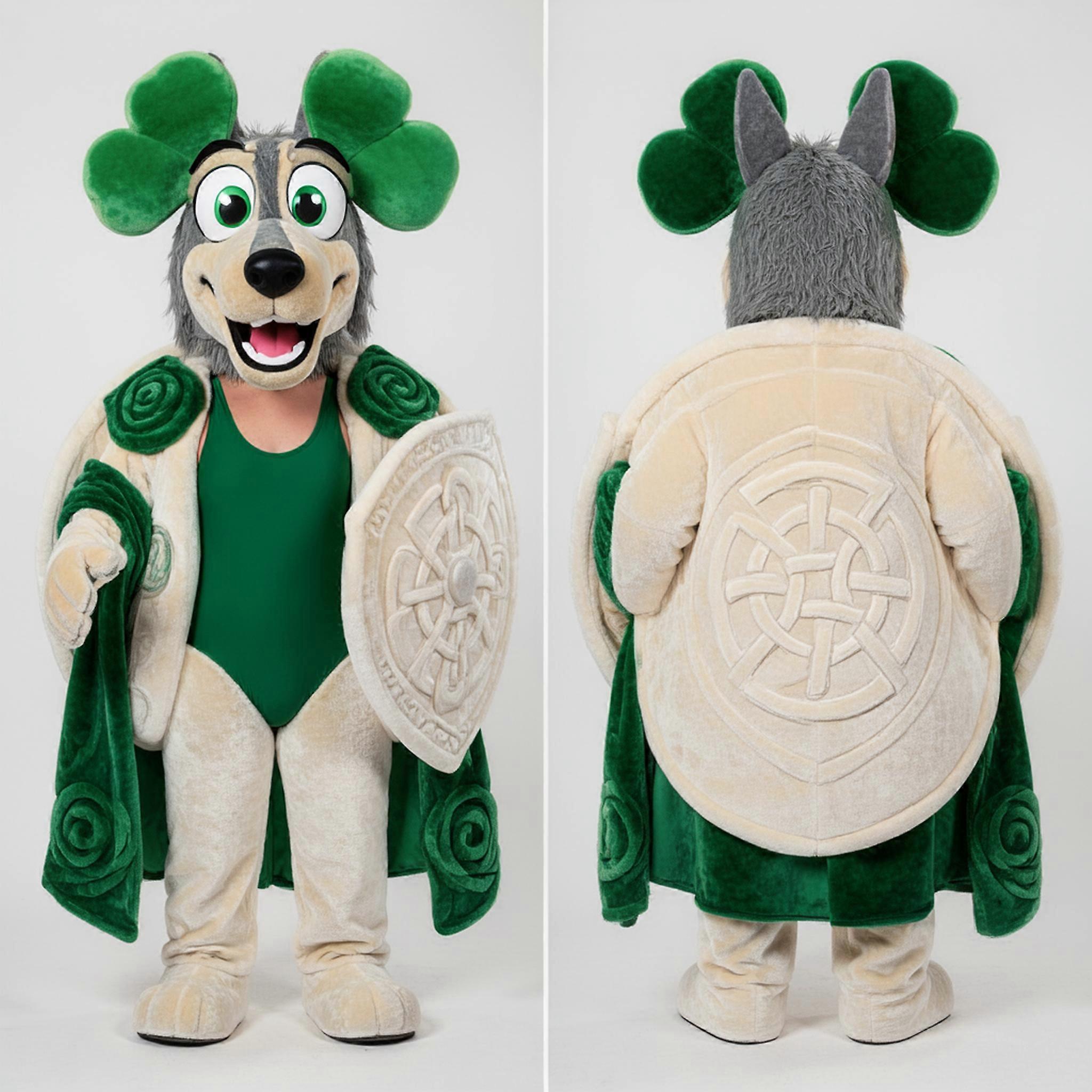 MASTICOT Cream Velvety Celtic Shield Mascot