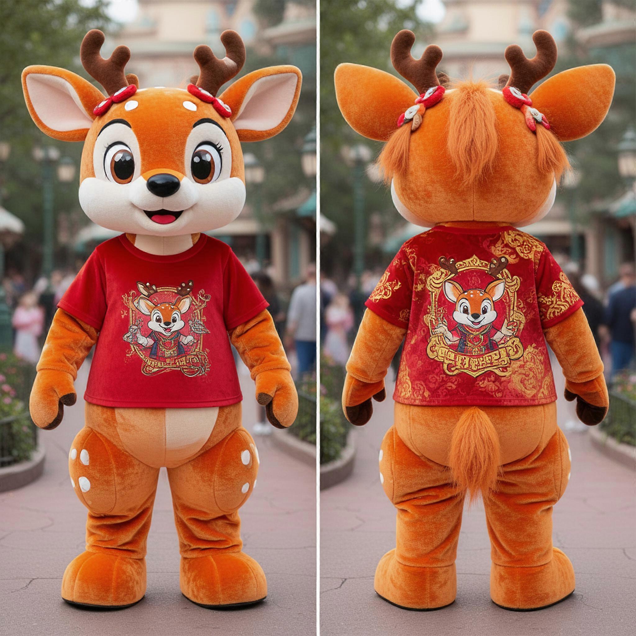 MASTICOT Ginger Velvety Roe Deer Mascot