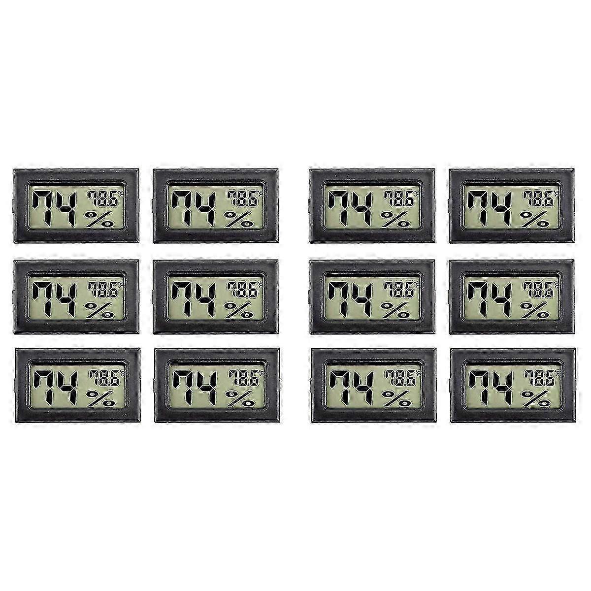 12Pack Mini Humidity Thermometer Meter Indoor Digital Hygrometer Compatible with G