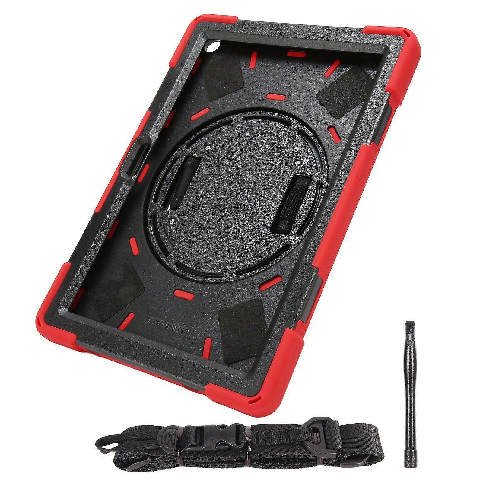 Rugged Tablet Case Drop Protection Tablet Shockproof Shell with Hand Strap Stand Shoulder Strap for Fire HD 10 PLUS 2021