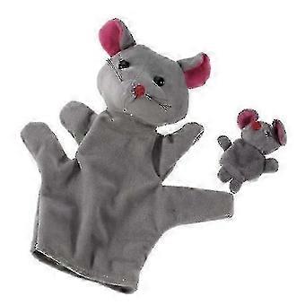 Cute Grey Mouse Finger Puppets 4 Pack Small Hand Puppets for Toddlers Early Learning Pretend Play Theater and Nursery Rhymes