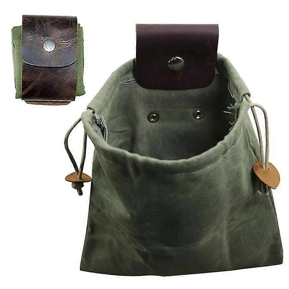 Canvas Foraging Pouch,fruit Picking Bag,mushroom Foraging Bag,green
