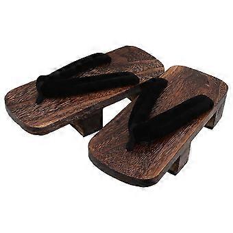 Japanese Wooden Clogs 5Pcs Traditional Cosplay Slippers for Men Women