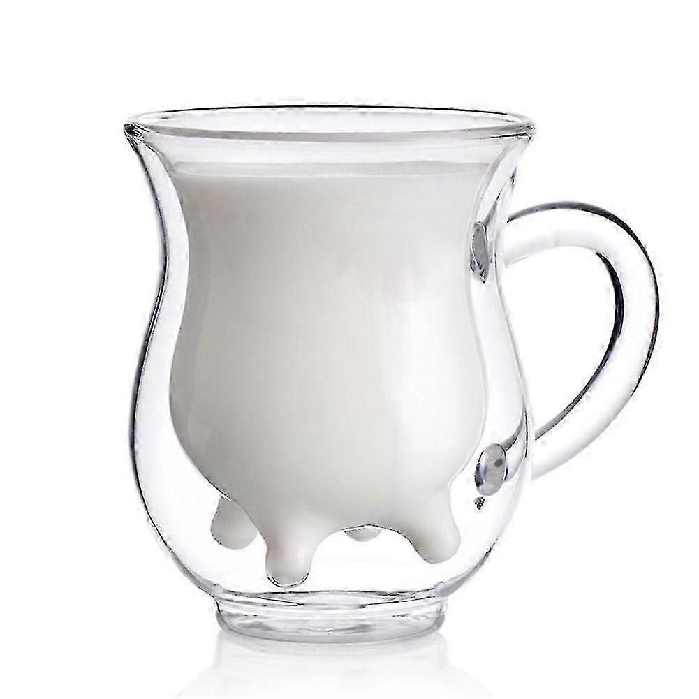 300ml Double-Layer Cow Glass Cup