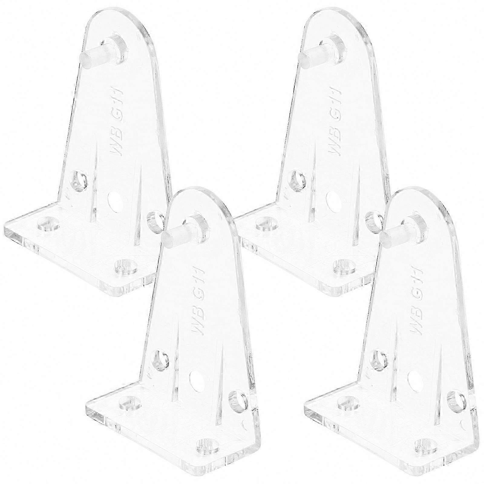 Bottom Rail Hold Down Brackets 4-Pack Clear Window Shade Replacement Hardware