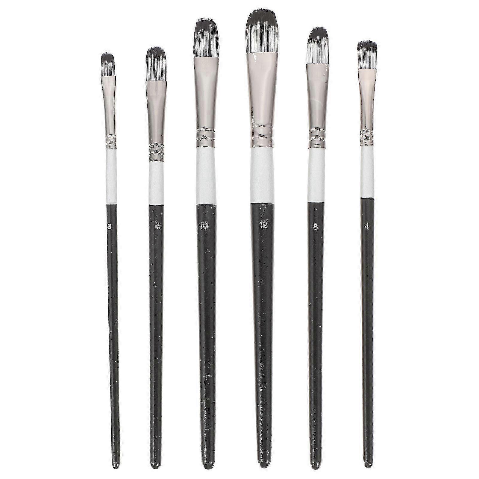 6pc Durable Multi-Media Painting Brushes