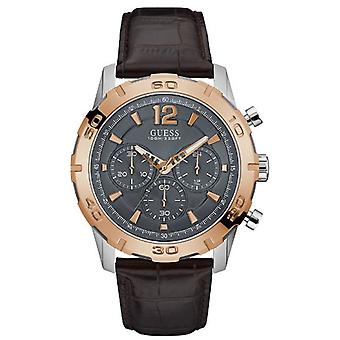 Guess caliber Quartz Analog Man Watch with Cowhide Bracelet W0864G1