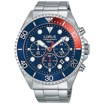 Lorus sport man kvarts analog man klocka med rostfrittstål armband RT317GX9