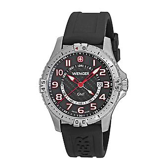 Squadron gmt Quartz Analog Man Watch with 77075 Rubber Bracelet