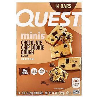 Quest Nutrition, Minis, Proteïnereep, Chocoladekoekjesdeeg, 14 repen, 23 g per stuk