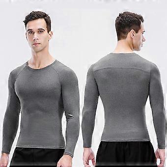 Running & Workout 3pcs Men's Athletic Long Sleeve Compression Shirts, Quick Dry Tops