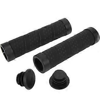 ZTTO Bicycle AntiSlip Grips Mountain Bike Handlebar Double Locking Grips with End Plug(Black ) SO-WHBYV