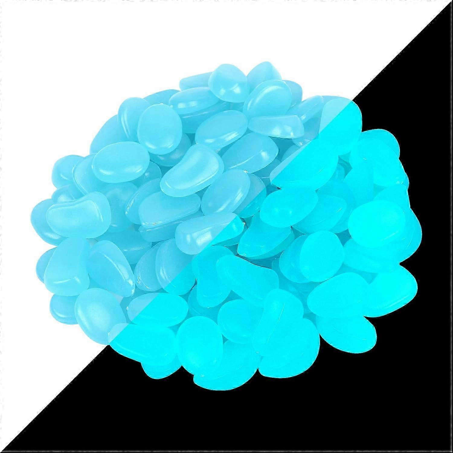 Sun Charged Luminous Garden Pebbles