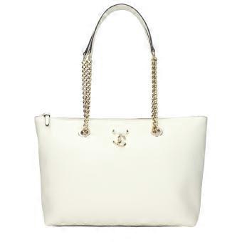 Jimmy Choo biała Skórzana Torba na ramię