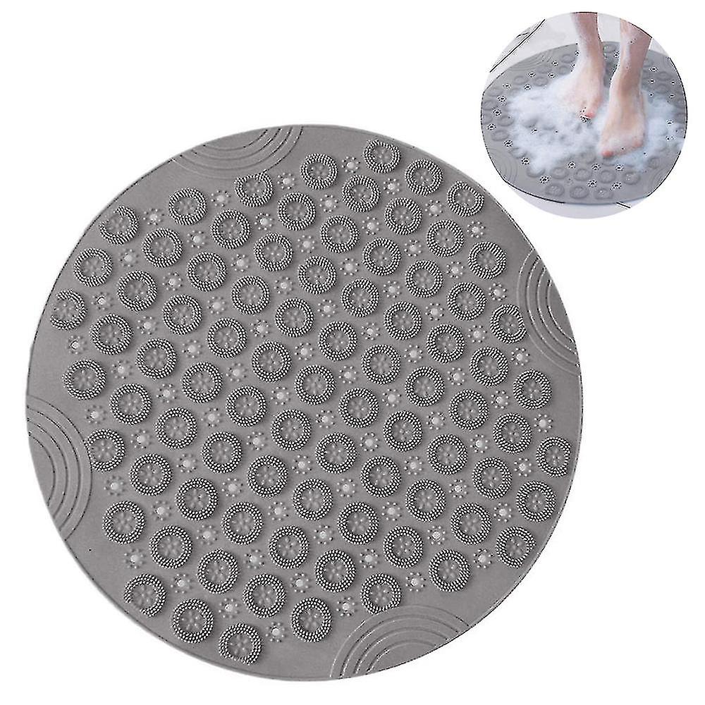 Shower Mat Non-slip Round Bathroom Mat With Strong Rubber Suction Cups