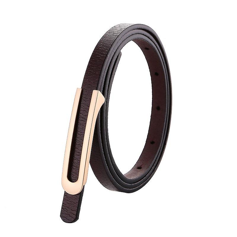 Cintos das mulheres simples couro fino cinto elegante estilo coreano suave fivela cowhide cinto ornamento feminino com saia