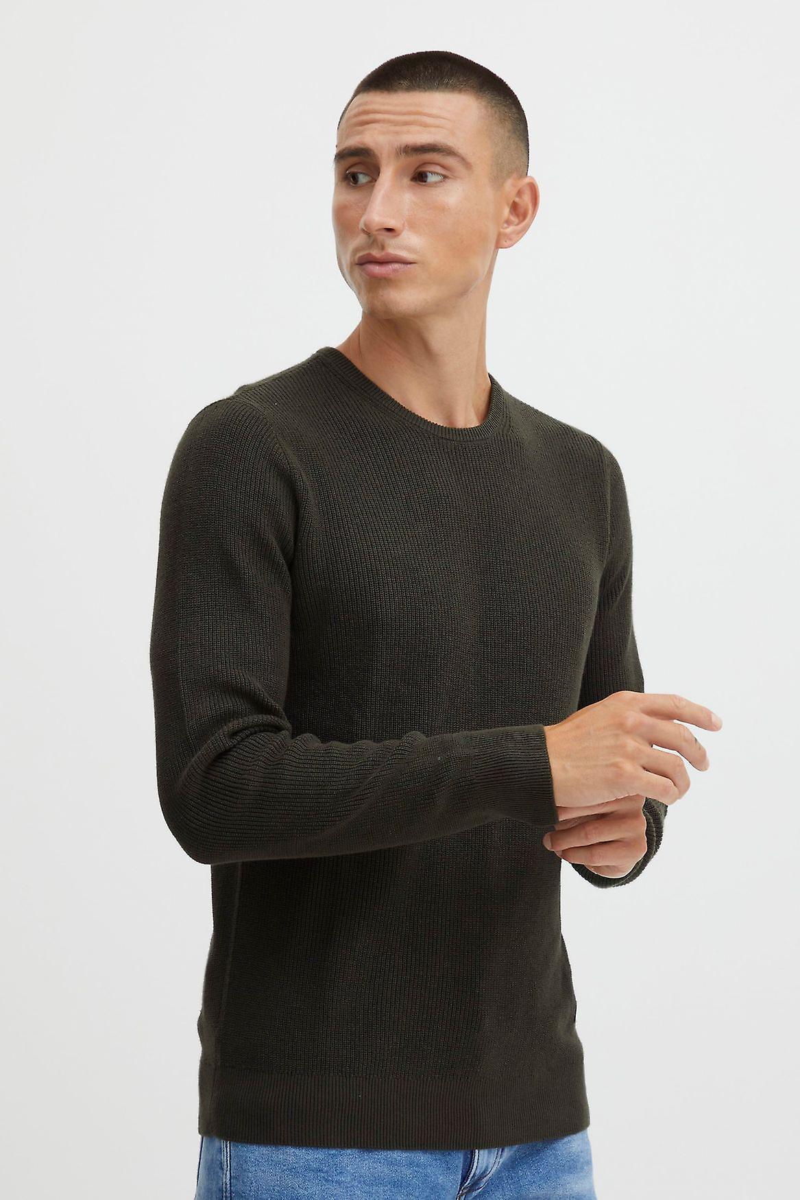 Herren BLEND Strickpullover Rundhals Basic Sweater Knitted Langarm Shirt